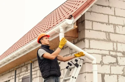 Pose et remplacement de gouttières au Chautay
